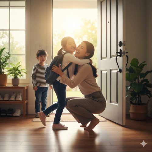 家長：「孩子一回到家，開心分享今天又吃到不一樣又檢康的點心。」